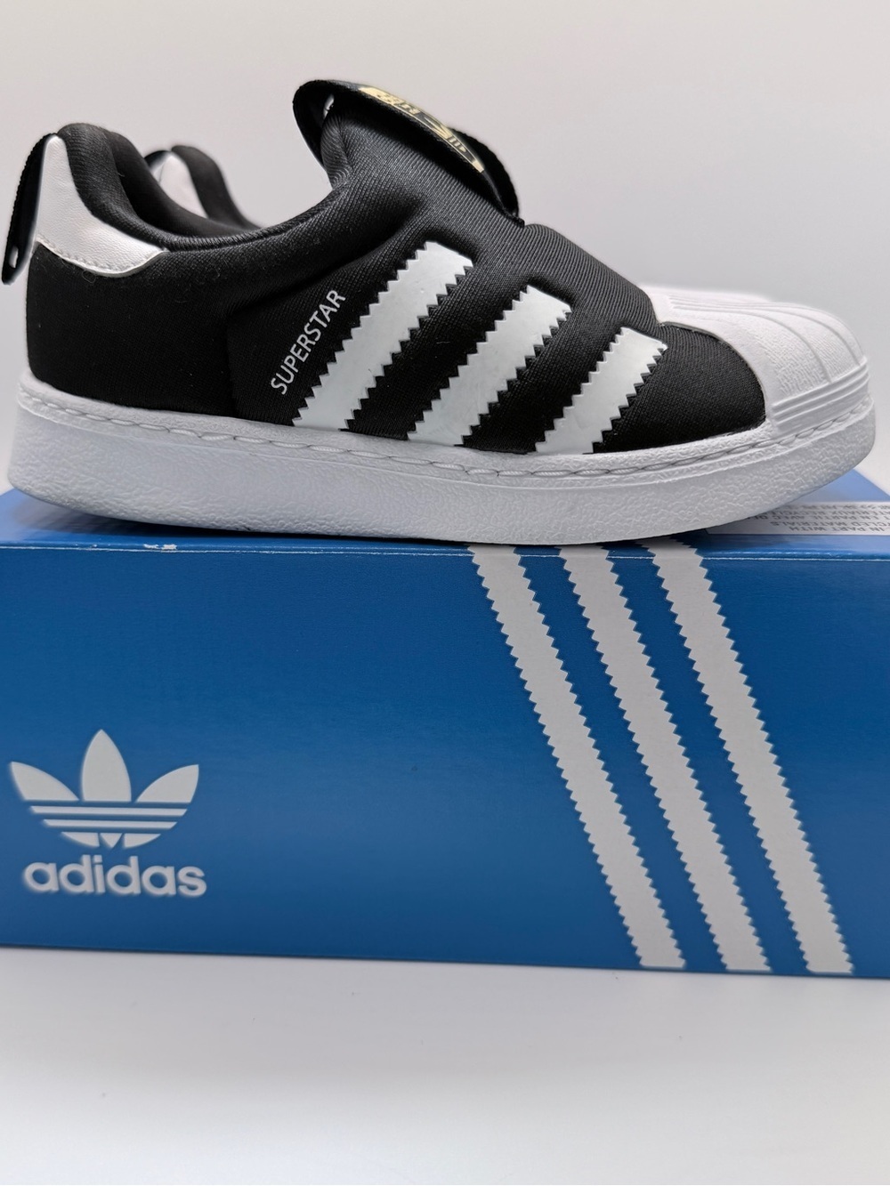 Adidas Toddler Superstar Slip-On Sneakers - Black & White
